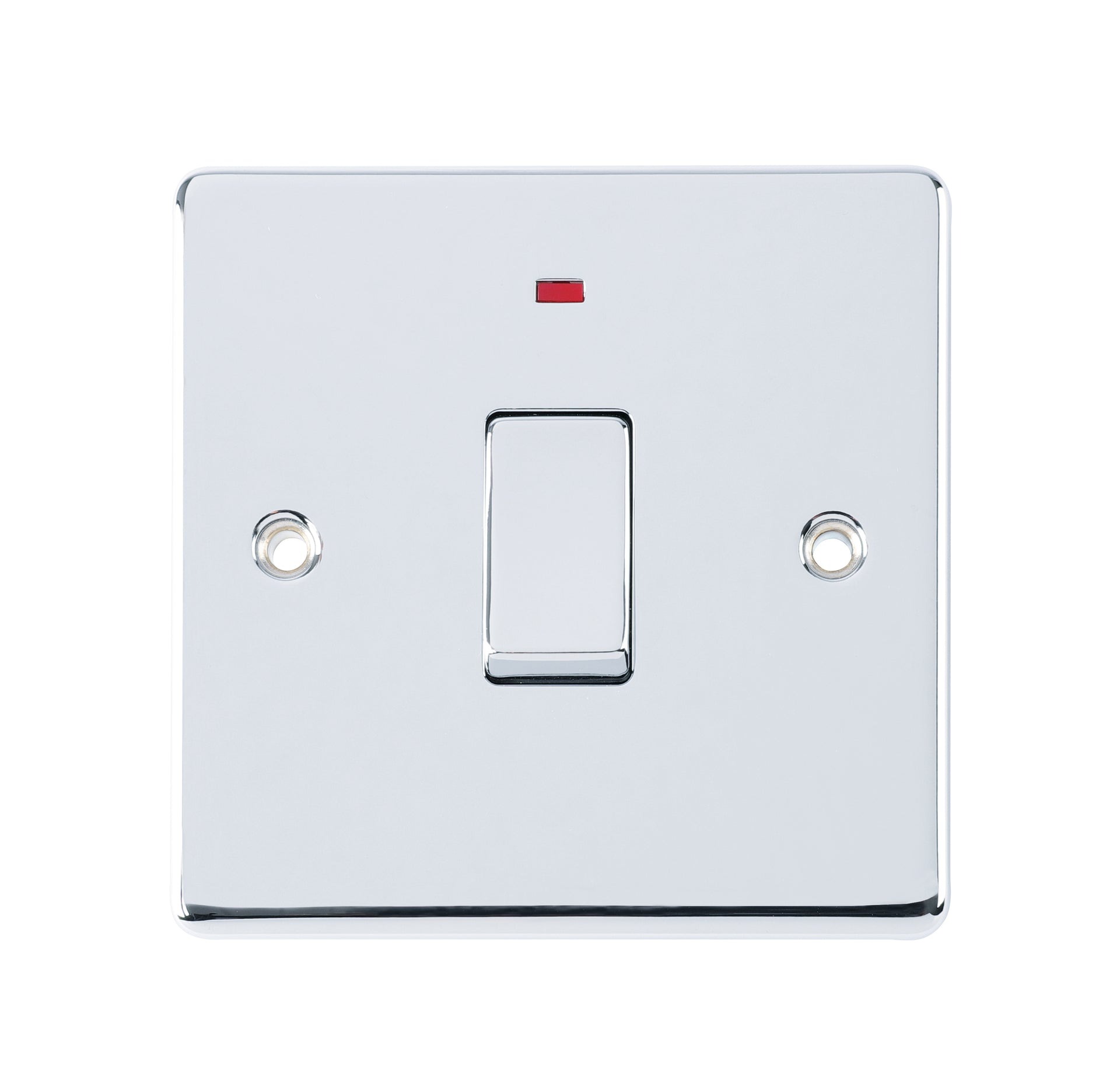 D-SP20DPN-PCM 20A DP Switch c/w Neon Metal Insert Polished Chrome